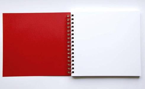 Gold Foil Christmas Memory Book, 8.5"x9" 90 Blank Pages, Keepsake Scrapbook Album for Families (Red/Gold)...