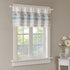 Madison Park Dawn Printed Blue Window Valance , Cotton Pieced Rod Pocket Print Floral Valances for Windows , 50X18" , Teal...