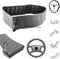Grey Universal Steering Wheel Cover Lace-On Cushion Grip Accessory Auto Vehicle...