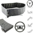 Grey Universal Steering Wheel Cover Lace-On Cushion Grip Accessory Auto Vehicle...