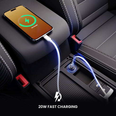 JOURNEY 20W USB C Car Charger, PD 3.0 Fast Charge USB Type C Port, Compact & Portable Design, Flush Fit, Compatible with All Smartphones and Table...