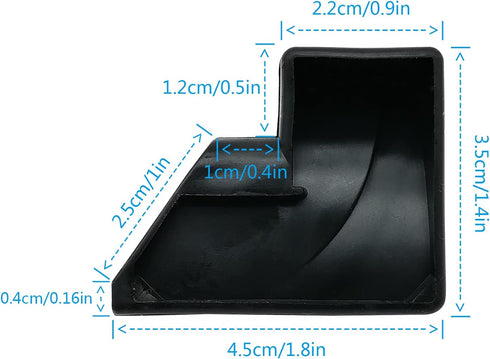 Dishwasher Right, Left Side Door Baffle Black Silica gel Door Baffle WD8X227 and WD8X228 For Dishwasher Electric Dishwasher Corner Gasket Set of