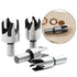 8-Pack Wood Plug Cutter Drill Carbon Steel Bit Set, Straight and Tapered Taper Cutting Tool, Woodworking Chamfer Drill Bits 5/8In, 1/2In, 3/8In, 1...