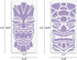 Tiki Tribe Stencils, 16 Pcs Tiki Totems Face with Open Mouth Stencils Reusable Template A4 Size for Painting on Wood Fabric Canvas Wall DIY Art Pr...