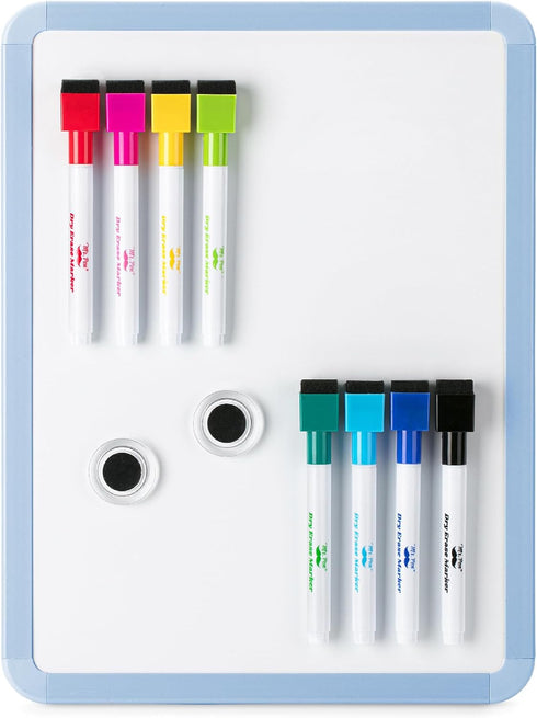 Mr. Pen- Dry Erase Board, 12.5" x 9.5" with 8 Dry Erase Markers and 2 Board Magnets, White Board Dry Erase, Magnetic Dry Erase Board, Small White ...