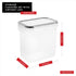 DWËLLZA KITCHEN Airtight Food Storage Container Set - 8 Pieces 1.4L - Plastic BPA Free Kitchen Pantry Storage Containers - Dishwasher Safe - Inclu...