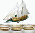 DIY Hobby Wooden Ship, 1:100 Scale Wooden Wood Sailboat Ship Kits Home DIY Model Home Decoration Boat Gift Toy Assembly Model Boat Kits Sailing Bo...