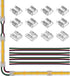 SEZO FCOB COB 3PIN 10mm LED Light Strip Connectors Kit 8P Gapless Solderless Connectors+4P Corner Connectors+4PCS 15cm Long 22AWG Extension Wire S...