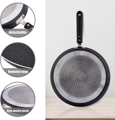 Nonstick Crepe Pan, 11 Inch Griddle Pan with Scraper & Oil Brush, Griddle Pancake Pan Tortilla Pan, for Cooking Eggs, Frying, Grill, Omelettes, Ea...
