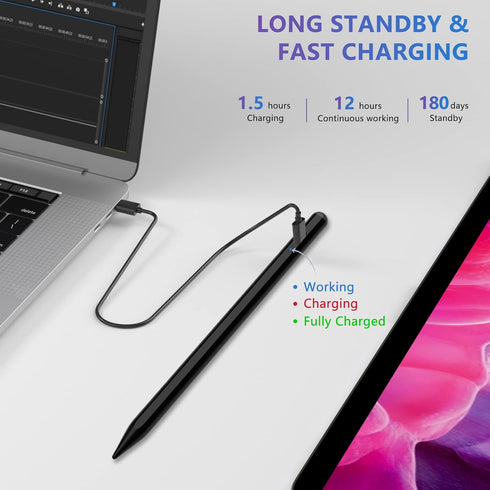 Stylus Pen for iOS&Android Touch Screens, Active Pencil for Samsung, Smart Digital Stylus Pens for Lenovo/Huawei/Vivo/Mi and Other Tablets, iPhone...