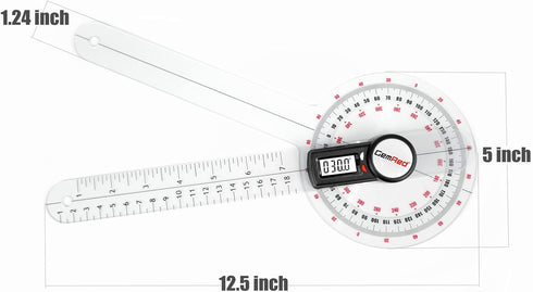 GemRed 12" Digital Goniometer for Joint Range of Motion ROM Measurement(GR311 New Version)...