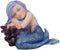 Ebros Under The Sea Blue Child Mermaid Sleeping On Coral Statue Enchansia Mergirl Decorative Figurine...