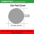 Flex Fabric Earpads Cover Protectors with Stretchable and Washable Lycra for Beats Studio 3/2 Bose QC35 25 15 and Other Headphones with 3-4 Inch E...