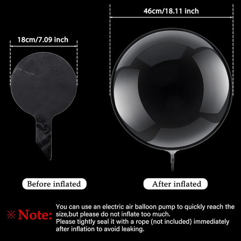 Sumind 30 Pieces Bubble Transparent Bobo Balloons Crystal Bubble Clear Balloons for Birthday Party House Christmas Wedding Anniversary Indoor and ...