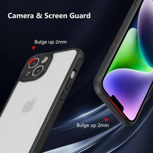RALEAVO Matte Case Compatible with iPhone 13 Case,Slim Translucent Frosted Case Cover Hard PC Back Military Drop Protection Phone Case Skin-Friend...