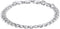 PORI JEWELERS 925 Sterling Silver 4mm Charm Link Chain Anklet - Available in Silver or Yellow...