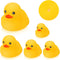 Junkin 5 Pcs Bath Ducks Yellow Rubber Duck without Hole Bath Toy Waterproof No Noise Funny Ducks Family Baby Shower Toy for Boys Girls Birthday Pa...