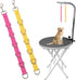 Dog Grooming Extension Strap Grooming Loop Extender Dog Extension Loop Grooming Loop Extension 6 D-Rings Rosered & Yellow...