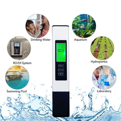 TDS Meter 4 in 1 Digital Water Tester Temperature Meter Accurate Reliable 0-9990 PPM for Drinking Water RO/DI System Aquariums Pools...