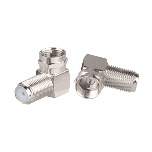 BINGFU F Type Male to Female Right Angle RG6 Coaxial Cable Connector Adapter (5-Pack) for Television TV Antenna CATV Digital Vedio Audio Coax Exte...