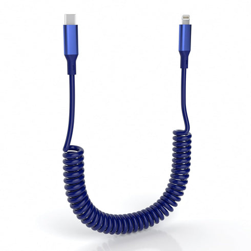 Coiled USB-C to Lightning Charging Cable for CarPlay - Apple MFi Certified, Fast Charging, Sync Data, for iPhone 14 13 12 11 X XS Pro, Pro Max, Pl...