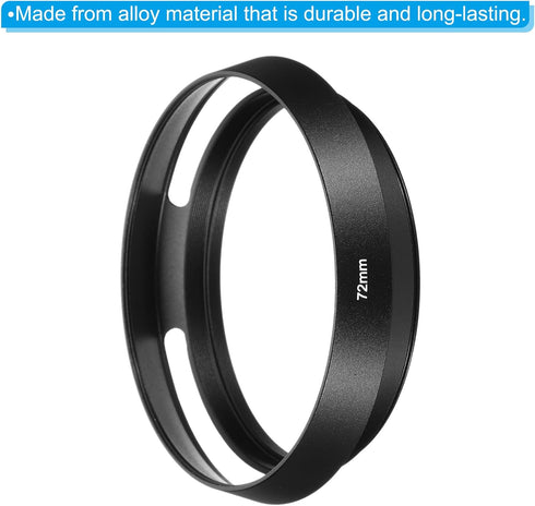 PATIKIL 72mm Lens Hood, 2Pcs Standard Vented Matte Surface Anti-reflective Inside Hollow Lens Hood for Universal Camera Lens, Black for Nikon, for...