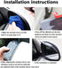 Universal Car Side Mirror Rain Guard 2 PCS Black Car Rear View Mirror Rain Covers ,Blind Spot Car Mirror 2 PCS White Round Adjustable Blind Spot M...
