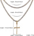 JINAO Nail Cross Pendant Necklace 14k Gold Plated Iced Out Cubic Zirconia Diamond Charm Cross Chain for Men Women...