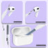 Purple Silver foil Glitter for AirPods 3 Case 3st Generation Cover Clear 2021, Cute Flower Pendant, Cleaning Pen Kit, Soft TPU Silicone Protective...