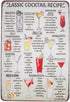 Treasure Gurus 8x12 Metal Retro Classic Alcohol Liquor Cocktail Recipes Wall Sign Tin Home Bar Menu Pub Art Decor...