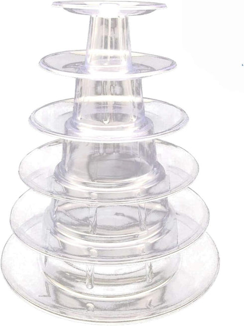 6 Tier Macaron Tower Stand for Wedding Birthday Party,Plastic Display Stand for Cupcake Cake2...