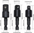 4-Piece Power Drill Sockets Adapter Sets,360°Rotatable 1/4" 3/8" 1/2" Impact Grade Driver Sockets Adapter Extension Set Drill Bit+105 Degree Right...