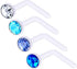 4pcs 20g 0.8mm L Nose Studs Flexible Acrylic Nostril Screw Rings Piercing 2.5mm Crystal BOAM Pick Color...