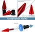 10-Piece Aluminum Spike Motorcycle Universal Fit Fairing Bolts Windshield Screws Set, Anodized M5 x 15mm Windscreen Bolts with Washers Rubber Well...