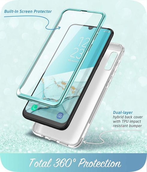 i-Blason Cosmo Series for Samsung Galaxy A20 / A30 Case, Slim Full-Body Stylish Protective Case with Built-in Screen Protector (Ocean)...