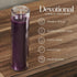 Simply Soson 2x8 inch Purple Devotional Candles in Glass Jar - 3 Pack - 90 Hours – Prayer Candle - Tall Pillar Candles for Religious, Memorials, P...