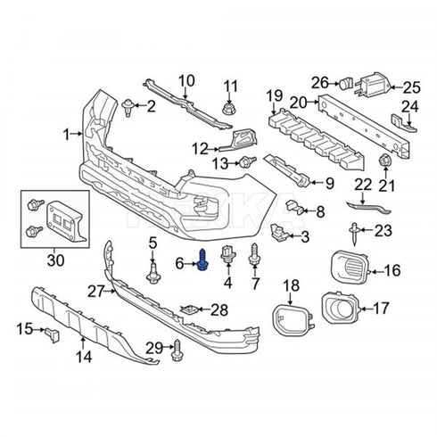 Rexka 30pcs Fender Liner Under Cover Screw Bolt Compatible with 90159-60496 Toyota Lexus...
