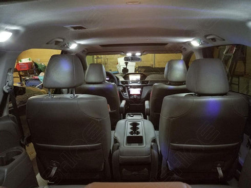 White LED Interior Lights Kit for Honda Odyssey 2011 2012 2013 2014 2015 2016 2017 Super Bright 6000K LED Interior Light Bulbs Package + License P...