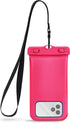 CaliCase Universal Waterproof Floating Phone Pouch - IPX8 Waterproof Floating Phone Case with Lanyard for iPhone X-15/ S20-S24/ Pixel 1-8 - Pink G...