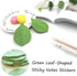 5 Packs Green Leaf-Shaped Sticky Notes Stickers Removable Self-Stick Notes Scratch Pads for Desk Office School Memos...
