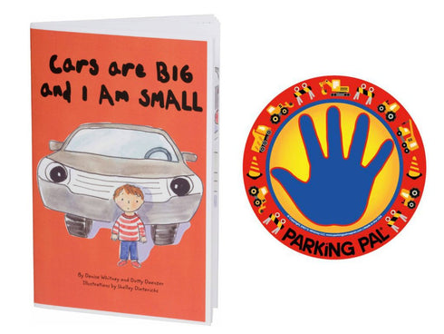 Car Magnet Safe Spot to Stand and Children's Safety Book Combo Pack (Trucks)...