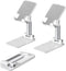 2Pack Cell Phone Stand for Desk, Adjustable Angle & Height Mobile Phone Holder Cute, Foldable Compact Desk Mount for Smartphone, Kindle under 7'' ...
