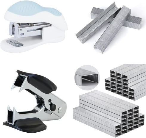 Mini Stapler with1000 Standard Staples and A Staple Remover,Tiny Small Staplers for Desk,Gift for Student and Office Use (Sky blue)...