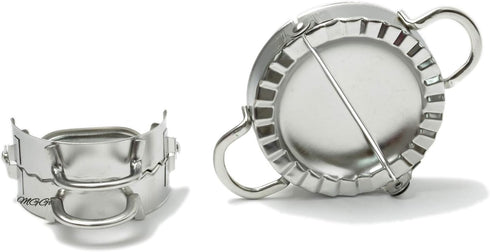 Stainless Steel Dumpling Maker, Pie Gyoza Empanada Press Mold, Ravioli Dumpling Mould Pastry Tools, 1 Set, Small+Big...