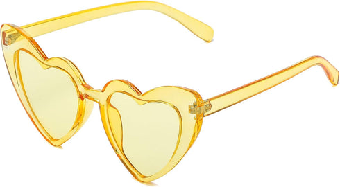 Heart Sunglasses for Women Trendy Cat Eye Love Shaped Sunglasses Vintage Lovely Retro Cute Sun Glasses...