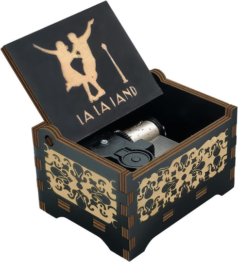 Sooharic La La Land Music Box Wind Up, 18 Note Mechanism Antique Carved Music Box (La La Land)...