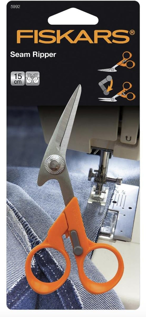Fiskars 199800-1001RazorEdge Fabric Shears/Seam Ripper for Tabletop Cutting , 5 Inch...