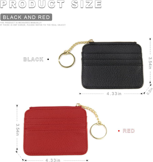 Credit Card Holder 2 Pcs Slim Wallet and Credit Card Wallet,Small Pocket Wallet,Key Zipper Coin Purse,2023 New Business Card Holder for Men and Wo...