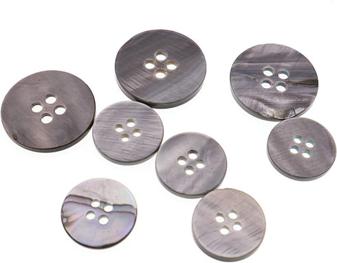 22 Pieces Genuine Gray Mother of Pearl Blazer Buttons Suit Buttons Set 20mm 15mm Natural Gray MOP Shell Buttons Bulk for Men (Gray MOP) Leekayer...