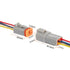 Deutsch DT 4 Pin Connector,4 Way DT Automotive Waterproof Electrical Connector Male Female Plug Wiring Harness,with 16 AWG Cable Wire,for Car,Truc...